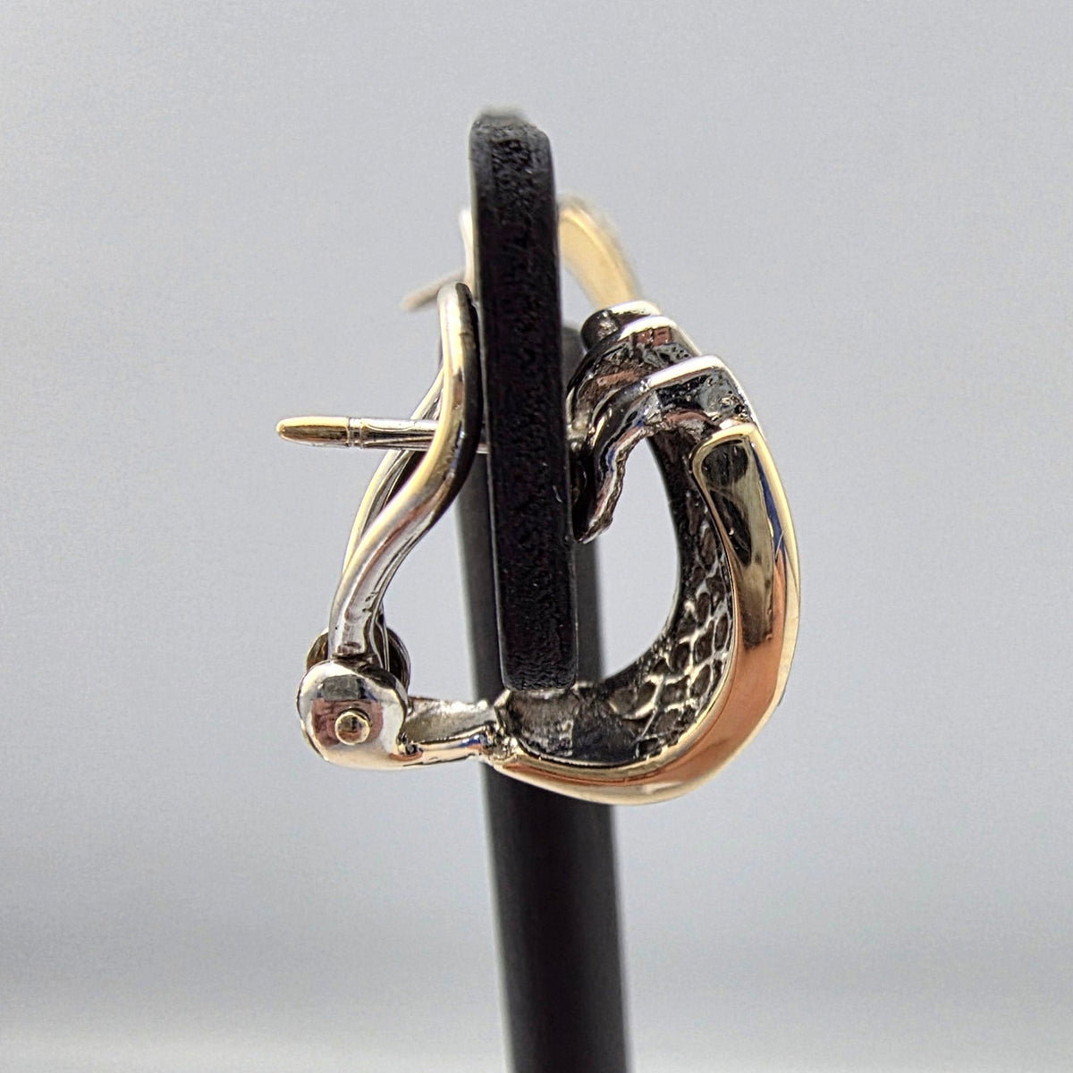 White Gold Three Channel Earring