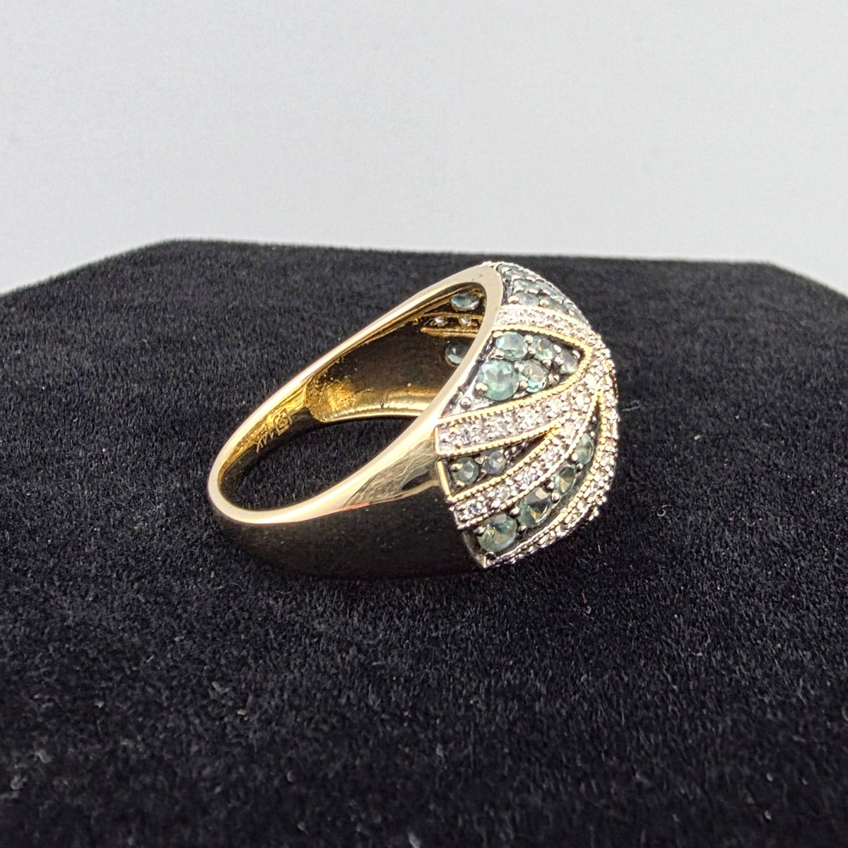 Yellow Gold Green Ring