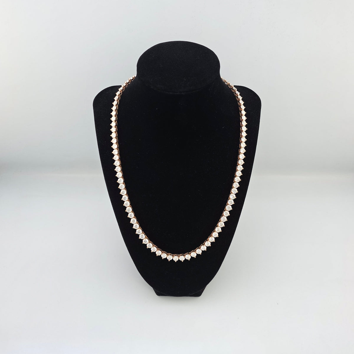 Rose Gold Tennis Necklace