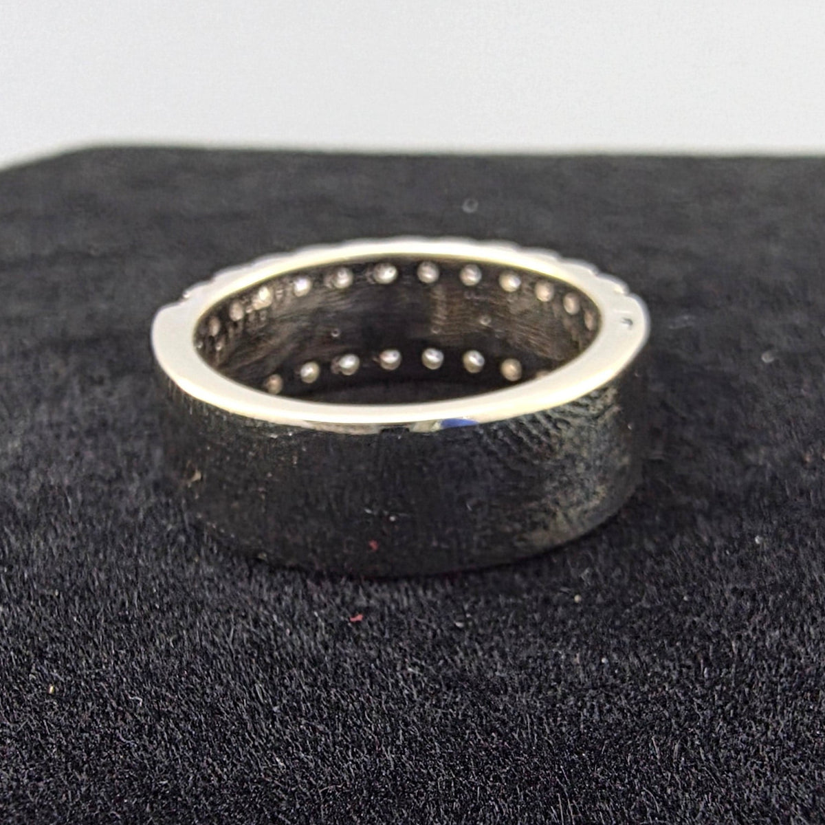 White Gold Two Row Ring