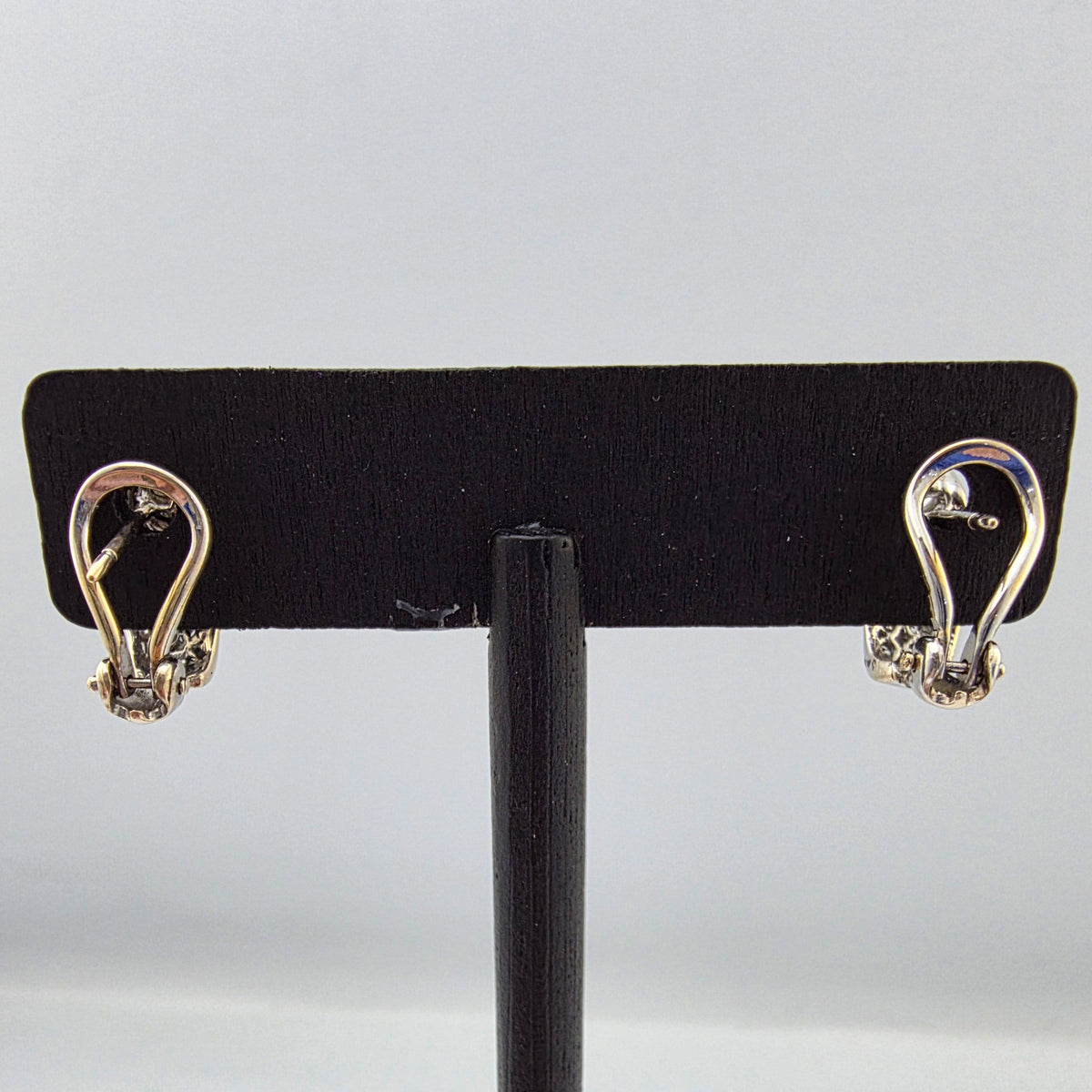 White Gold Three Channel Earring