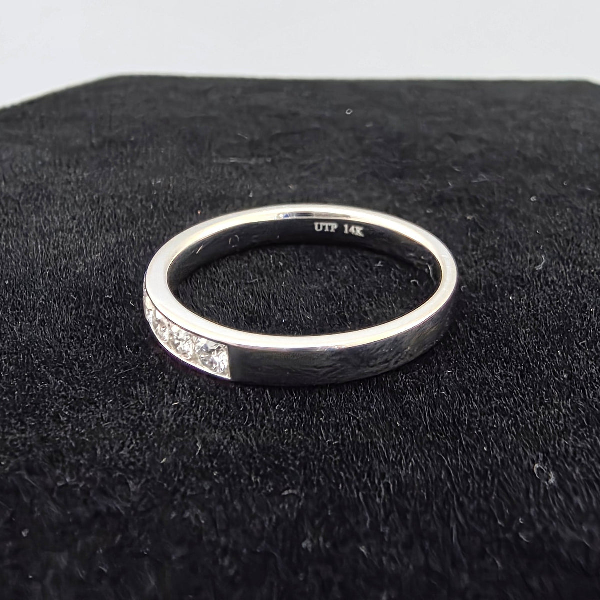 White Gold Channel Set Band