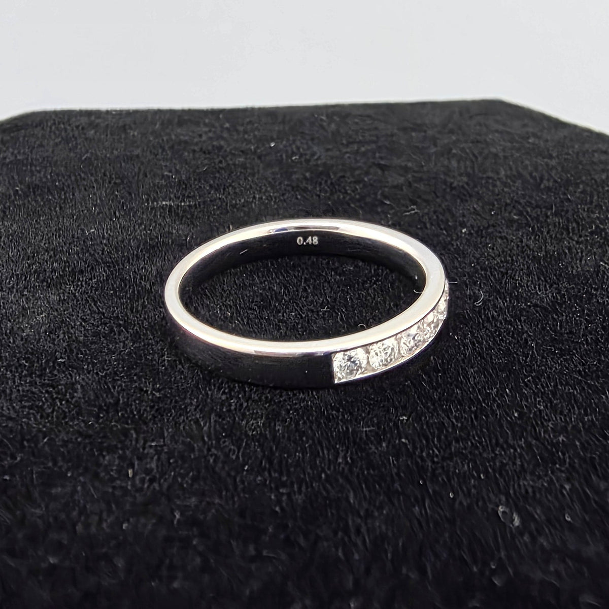 White Gold Channel Set Band