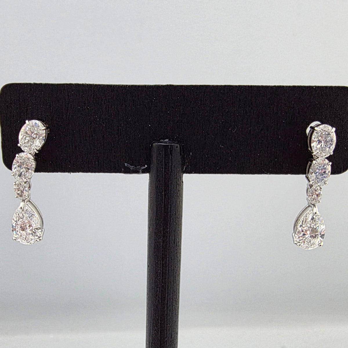 White Gold Diamond Drop Earrings