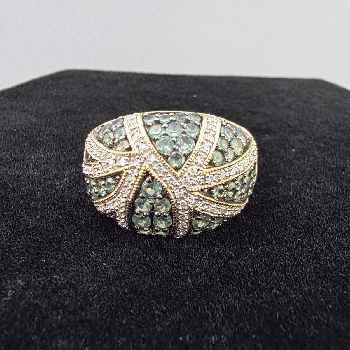 Yellow Gold Green Ring