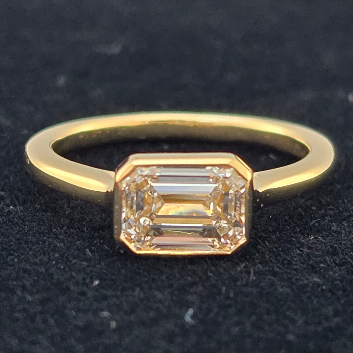 Yellow Gold Emerald Cut Solitaire