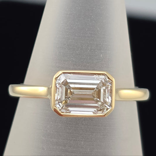 Yellow Gold Emerald Cut Solitaire