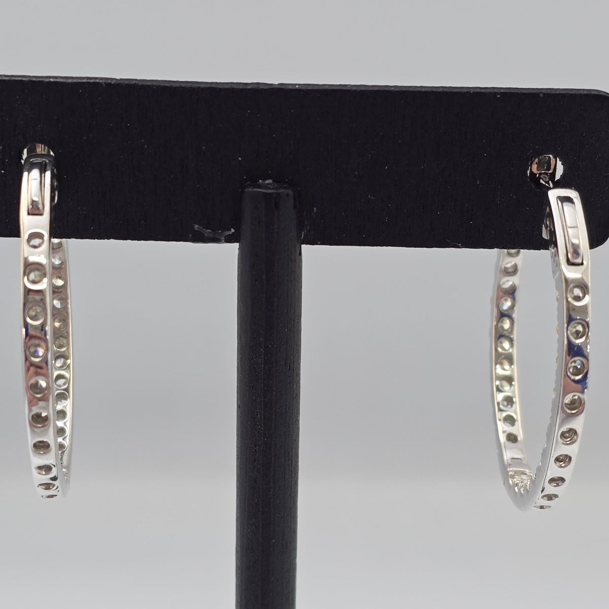 White Gold Hoop Earrings