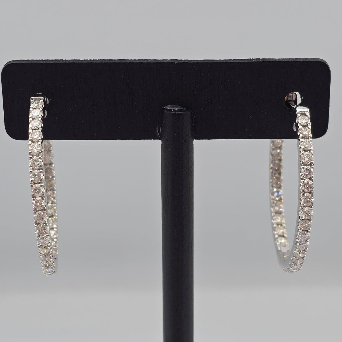 White Gold Hoop Earrings