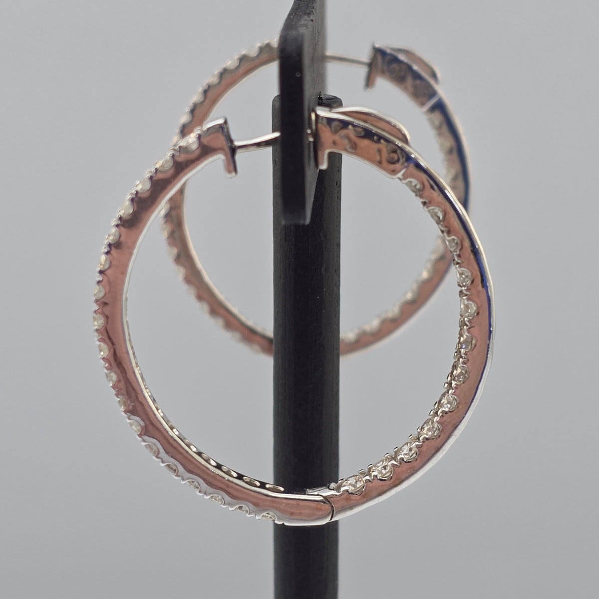 White Gold Hoop Earrings