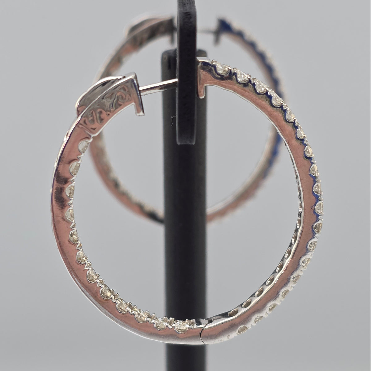 White Gold Hoop Earrings