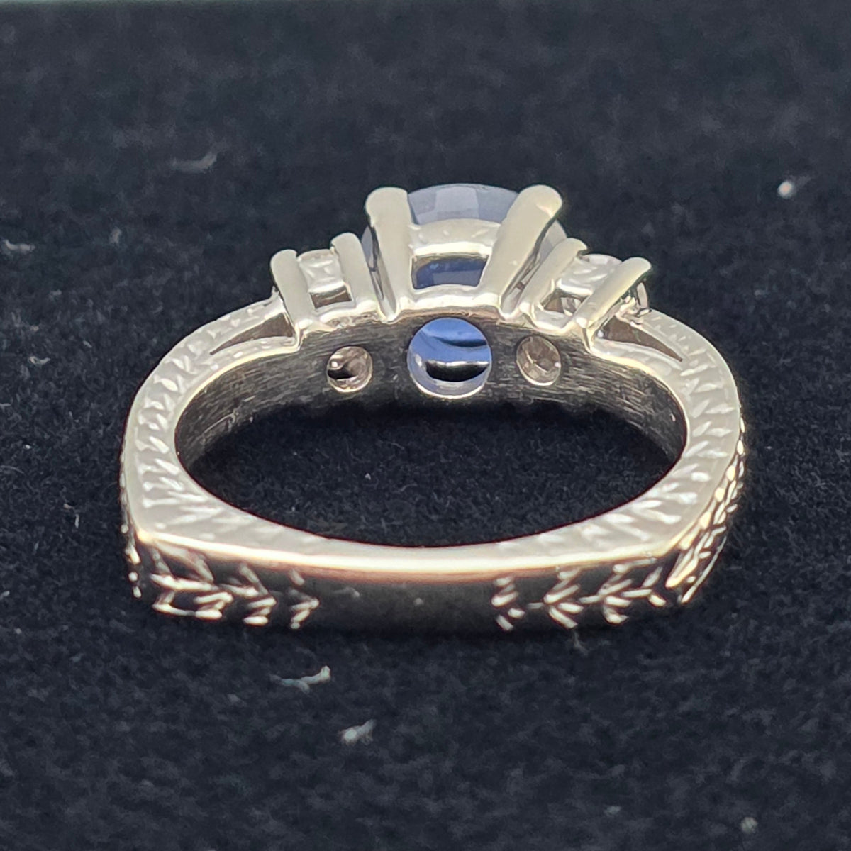 White Gold Oval Sapphire Ring