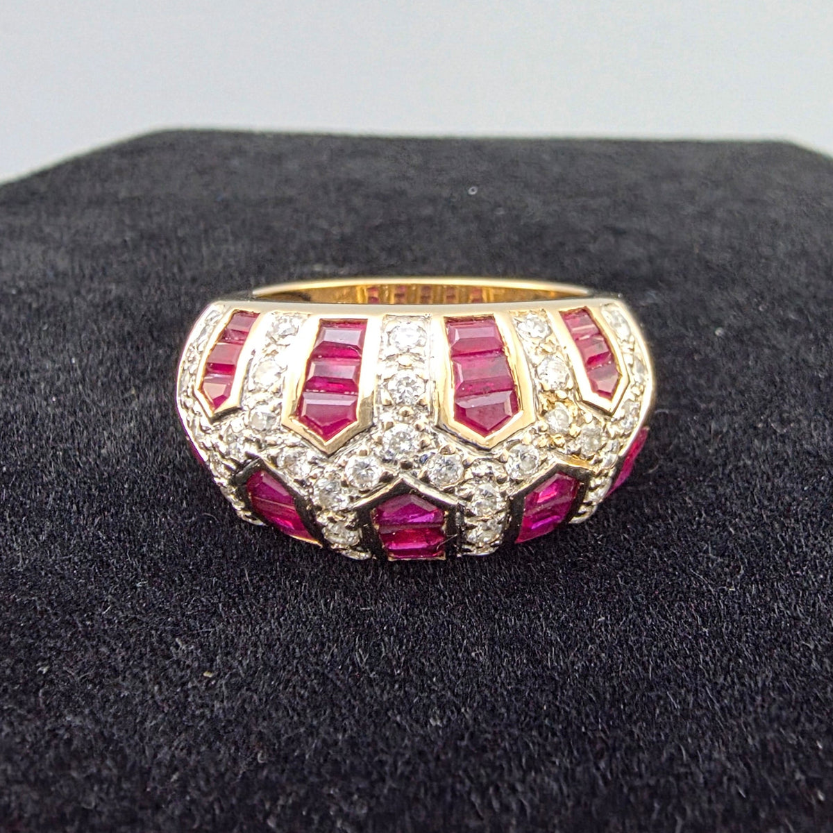 Yellow Gold Ruby and Diamond Ring