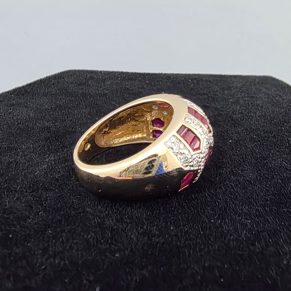 Yellow Gold Ruby and Diamond Ring