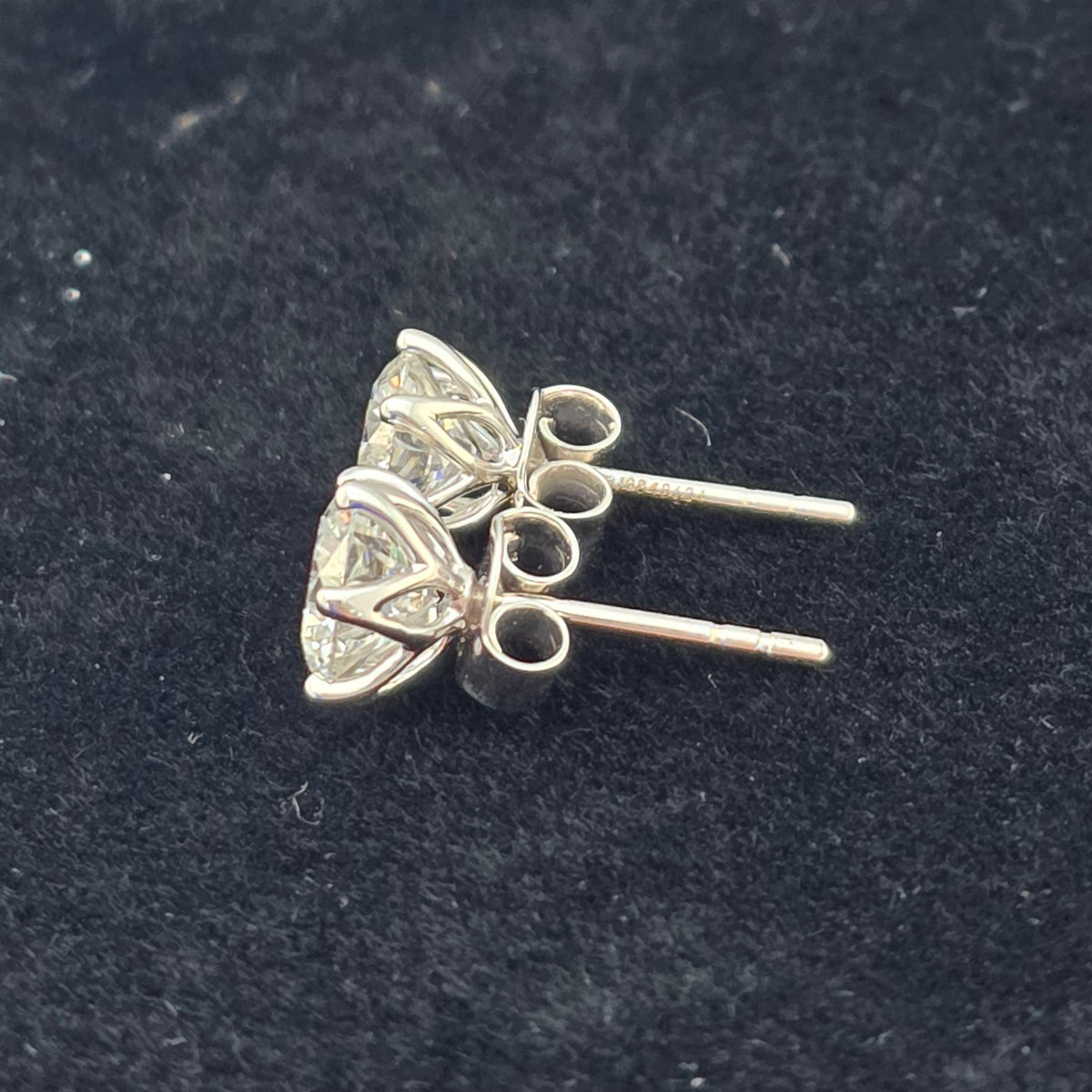 White Gold Two Carat Diamond Studs