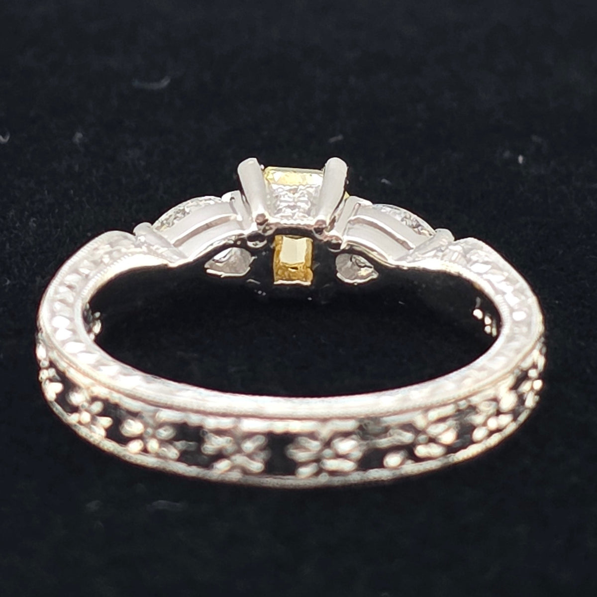 Platinum Yellow Diamond Ring