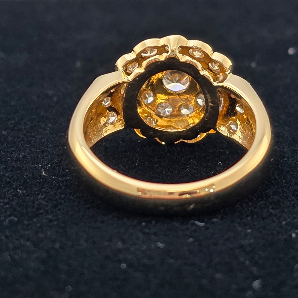 Yellow Gold Cluster Ring